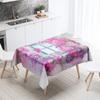 Watercolor Painting Tablecloth Floral Landscape  Anti-Stain Waterproof Rectangular  Kitchen Table Home Decor