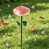 Creative Flower Shaped Bird Bath Iron Bird Water Bowl Butterfly Bee Water Station  Parrot
