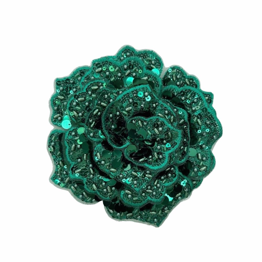 Full Diamond Rose-Shaped Patch Heavy-Duty Large Flower Applique Skirt Corsage Patch  Cloth