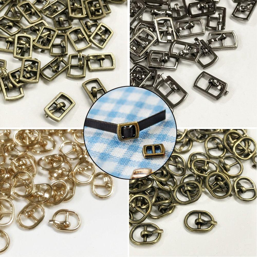 4 colors Mini Ultra-small Diy Dolls Buckles Doll Bags Accessories Belt Buttons Tri-glide Buckle
