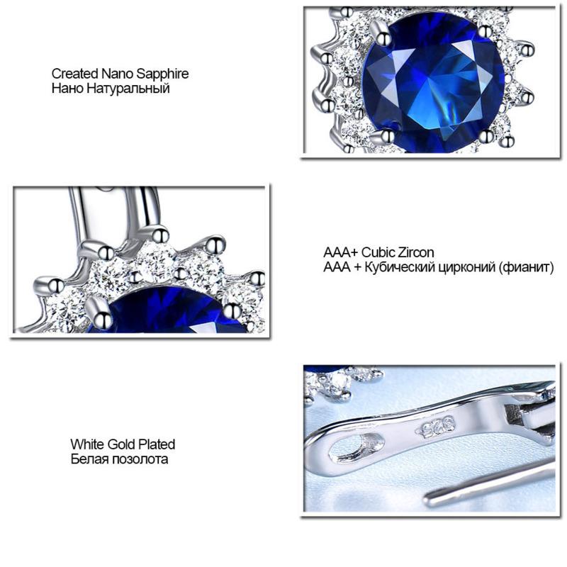 Gica Gema Ювелирные изделия из стерлингового серебра 925 пробы с синим цветком, великолепные новые поступления, серьги-гвоздики для женщин, изысканные ювелирные изделия высокого качества, подарок на День святого Валентина