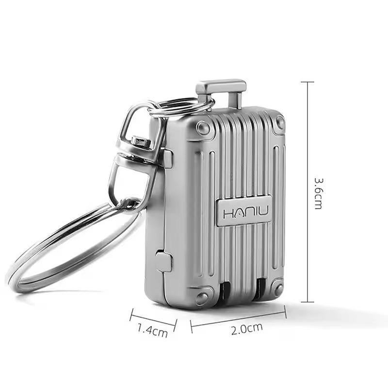 Exquisite Luggage Keychain Foldable Nail Cutter Stainless Steel Nail Clippers Rotary Toenail Fingernail Manicure Trimmer
