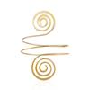 Upper Arm Bracelet Metal Coil Swirl Spiral Shape Armband Cuff Fashion Simple Arm Bangle Armlet Adjustable for Women Girl