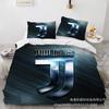 Size 3D Printed Football Club Standard Bedding Three-Piece Quilt Cover Pillowcase