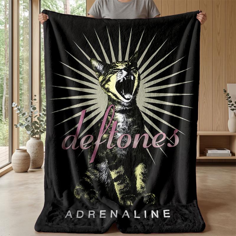 Soft Flannel Blanket Lightweight Cozy Bedroom Living Room CoverDeftones