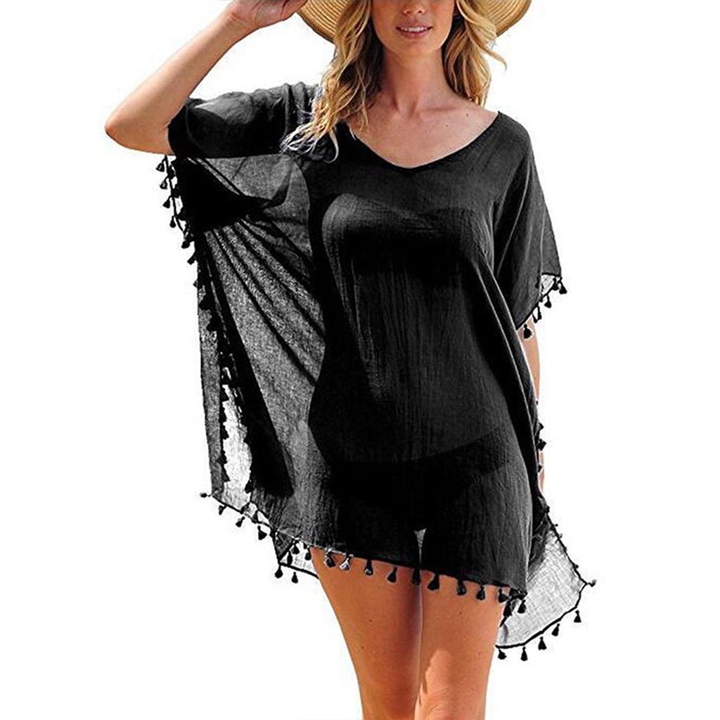 Женское бикини, прикрытие, платье, пляжный купальный костюм, мешковатая туника, топы, футболка