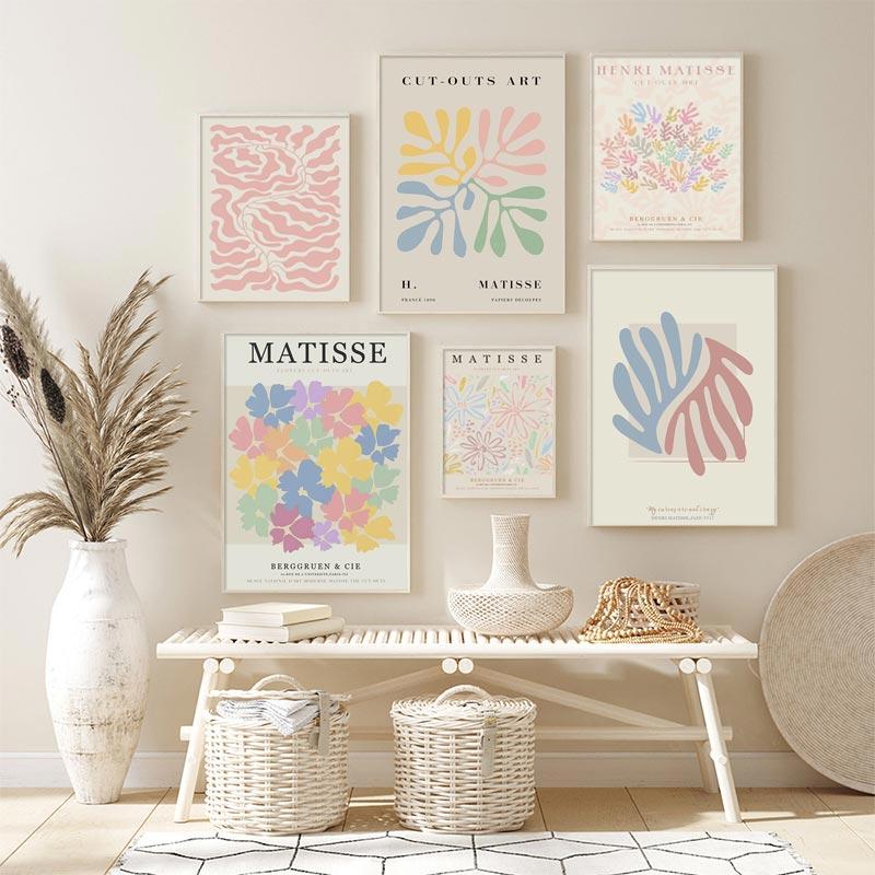Абстрактная картина Анри Матисса на холсте, эстетические датские пастельные постеры и принты, современные настенные художественные картины для декора гостиной
