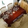 Christmas Tablecloth Snowflake Pattern Rectangular Tablecloth Household Dining Table Coffee Table Cloth Antifouling Decorations