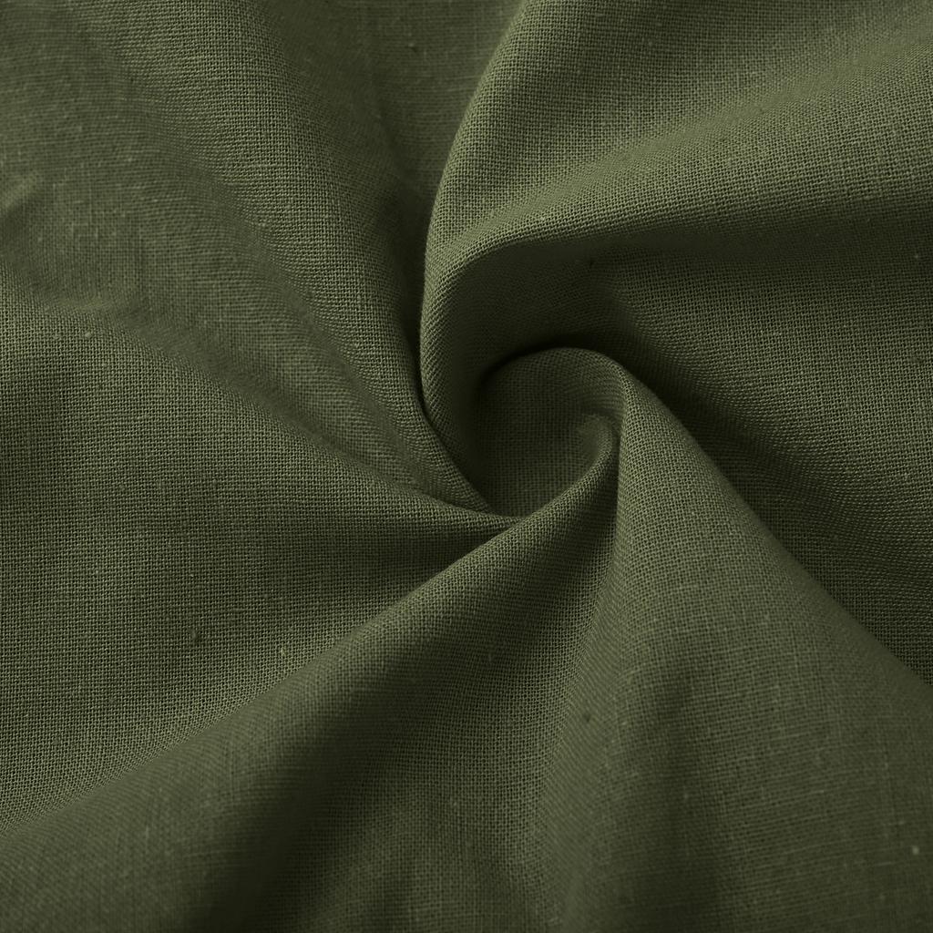 Женская Модная, V-образный Вырез, Без Рукавов, Цветная, Повседневная, Для Отдыха, Макси Платье, Хлопок, Смесь Льна