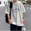 Men T-Shirts Letter Graphic Print Fashion Brand Tees for Men Men Clothing Casual Tee Man Summer Korean Retro