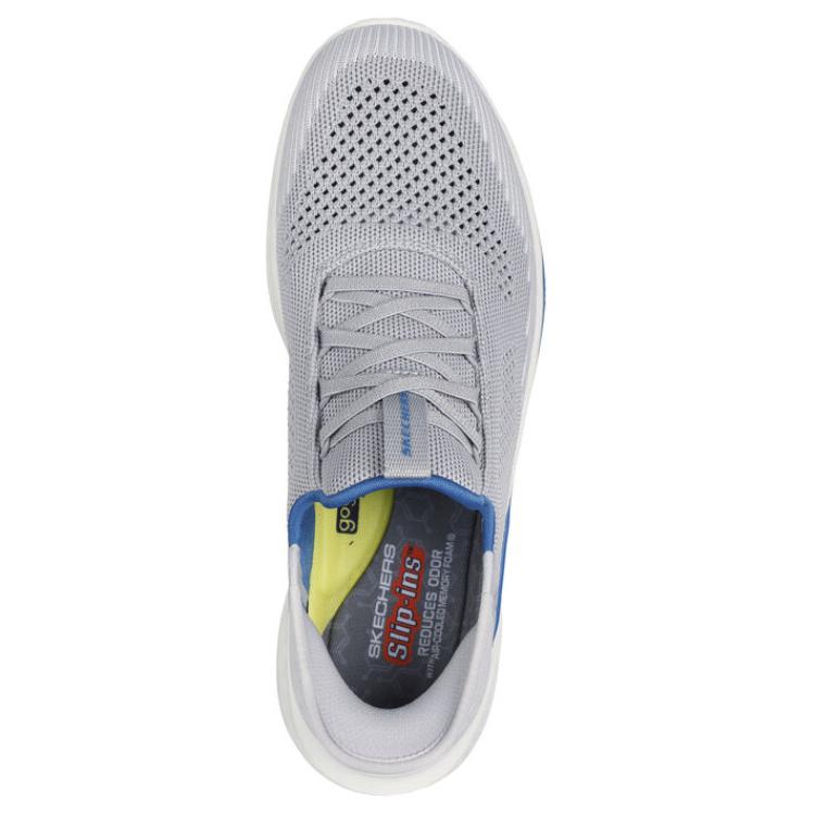 Skechers Slade Удобные Универсальные Прочные Дышащие Низкие Повседневные Кроссовки Мужские Светло-Серые 210810-LTGY