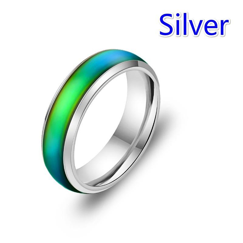 Термочувствительное кольцо из нержавеющей стали, меняющее цвет, ювелирные изделия для пары