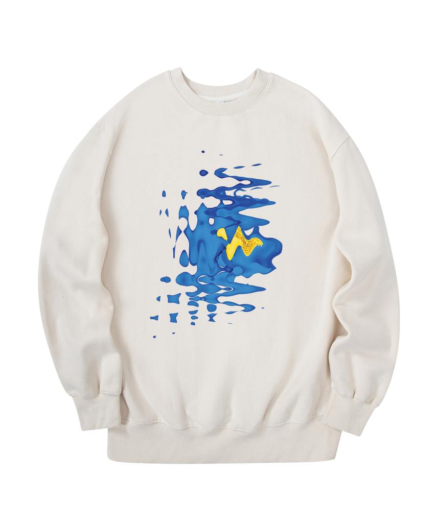 RADINEO Wave Flower Sweatshirt Cream