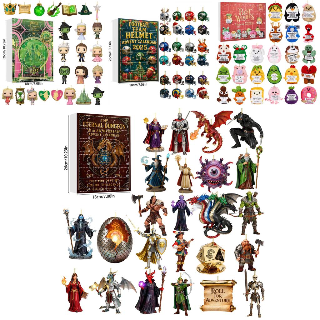 Горилла ВВС Балет Акриловое Дерево Украшение Адвент-календарь Слепая Коробка Подарок Для Праздничного Декора