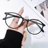Простые круглые женские оправы для очков в корейском стиле, литературные очки TR90 без макияжа 17160
