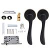 Silent Split Type Door Lock European Style Household Indoor Door Handle for Bedroom Bathroom Black