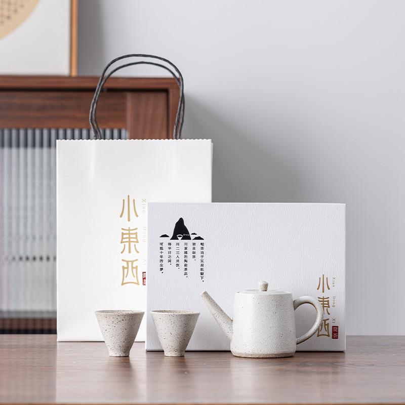 Подарочный набор для чая Кунг-фу в стиле легкой роскоши, чайник, 24 чашки, чайный поднос, деловые подарки для клиентов