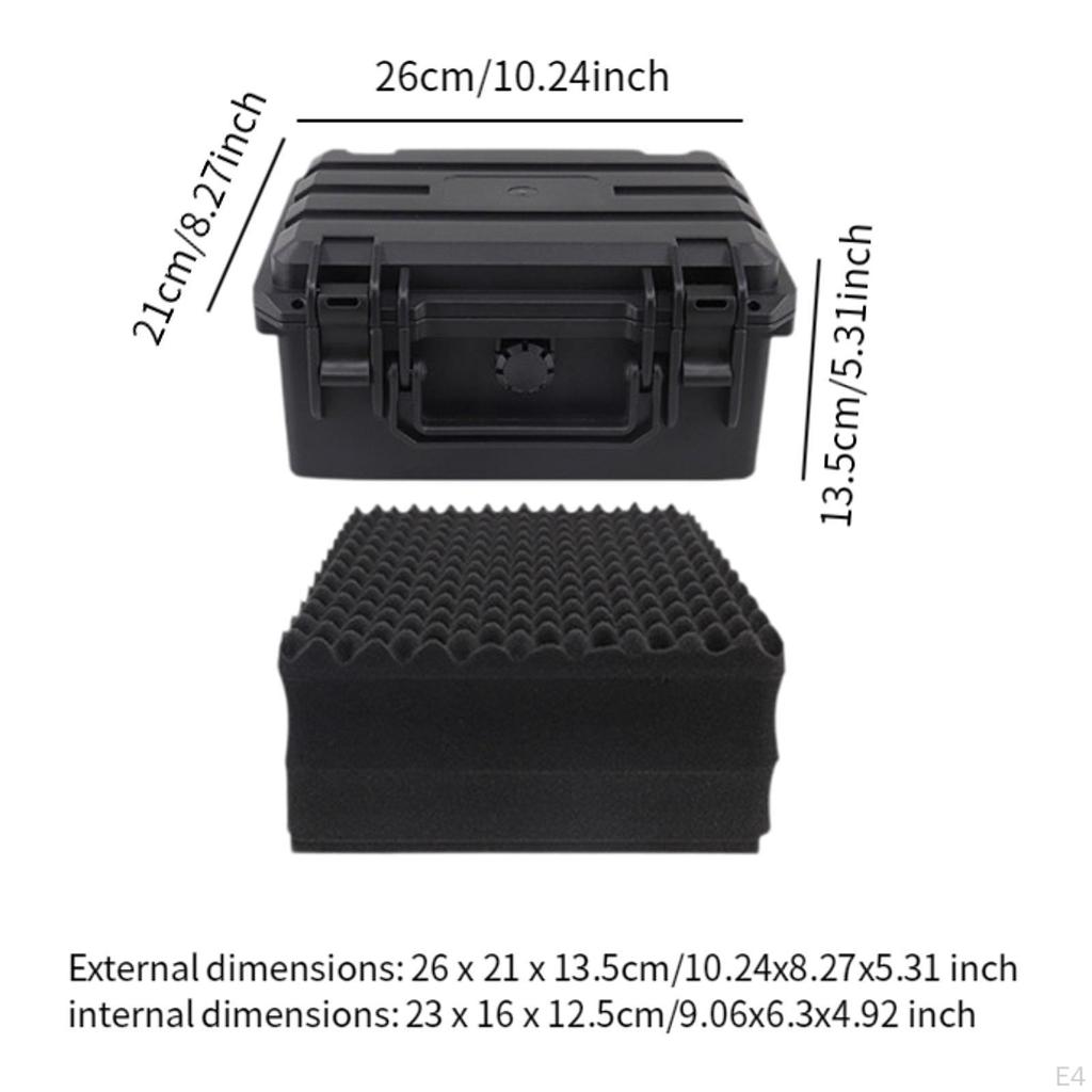 Hard Case Tool Box with Pre Cut Foam for Cameras And Outing Gear