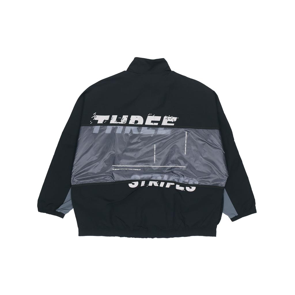 Adidas Куртка Wrd с тканым воротником, свободный крой, двухцветная мужская верхняя одежда, черная GL8673