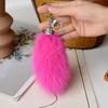 1 шт., очаровательный автомобильный брелок для ключей, сумка, подвеска, брелок с помпоном, брелок с хвостом, длинный лисьий мех, мягкий женский