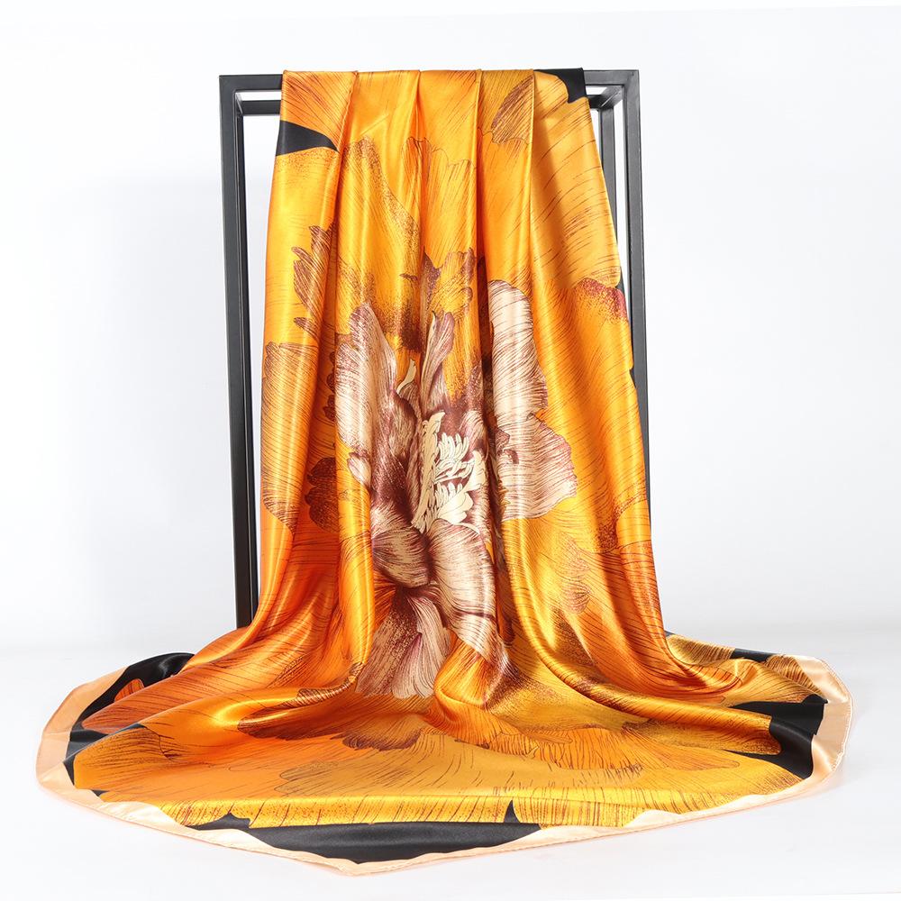 High-quality Luxurious Silk Scarves Headband Scarfs Neck Scarf For Women Chain Silk Scarf Women's Decorative Shawl