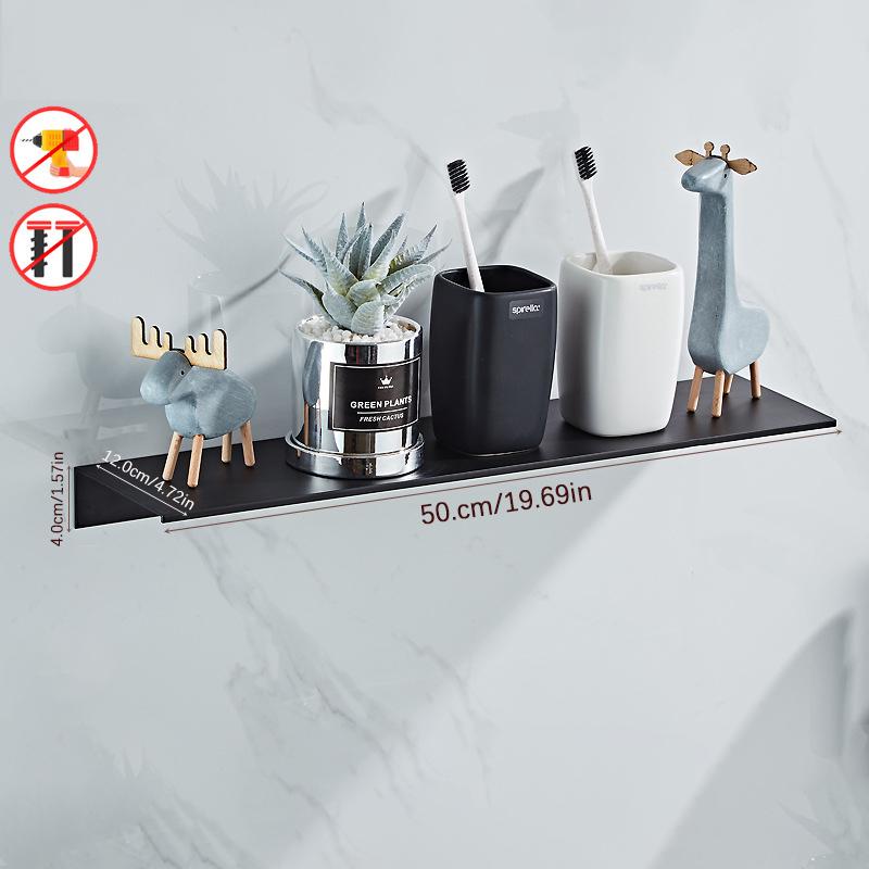 Аксессуары для ванной комнаты Space Aluminum Black Полки для ванной комнаты Кухонная настенная полка для душа Стеллаж для хранения 30-50 см Органайзер для гостиной