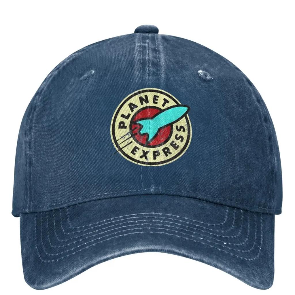 Бейсболка Planet Express Denim с логотипом и принтом для охоты, кемпинга, дальнобойщика, летняя мужская кепка для взрослых y2k, ретро-бейсболки с солнцезащитными козырьками