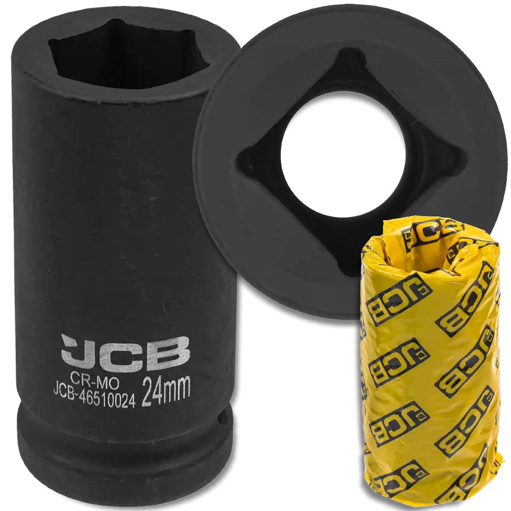 JCB 3/4" Cr-Mo Deep Impact Socket 6-Point 24mm Socket Wrench
