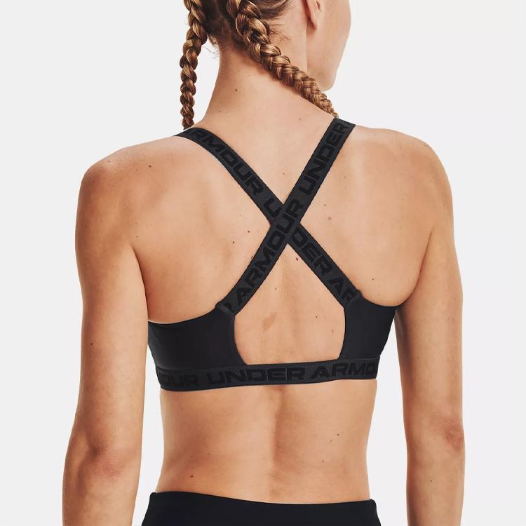 Under Armour Бюстгальтер для тренировок низкой интенсивности с бретельками, повседневный, дышащий, спортивный, женское нижнее белье, черный 1370896-010