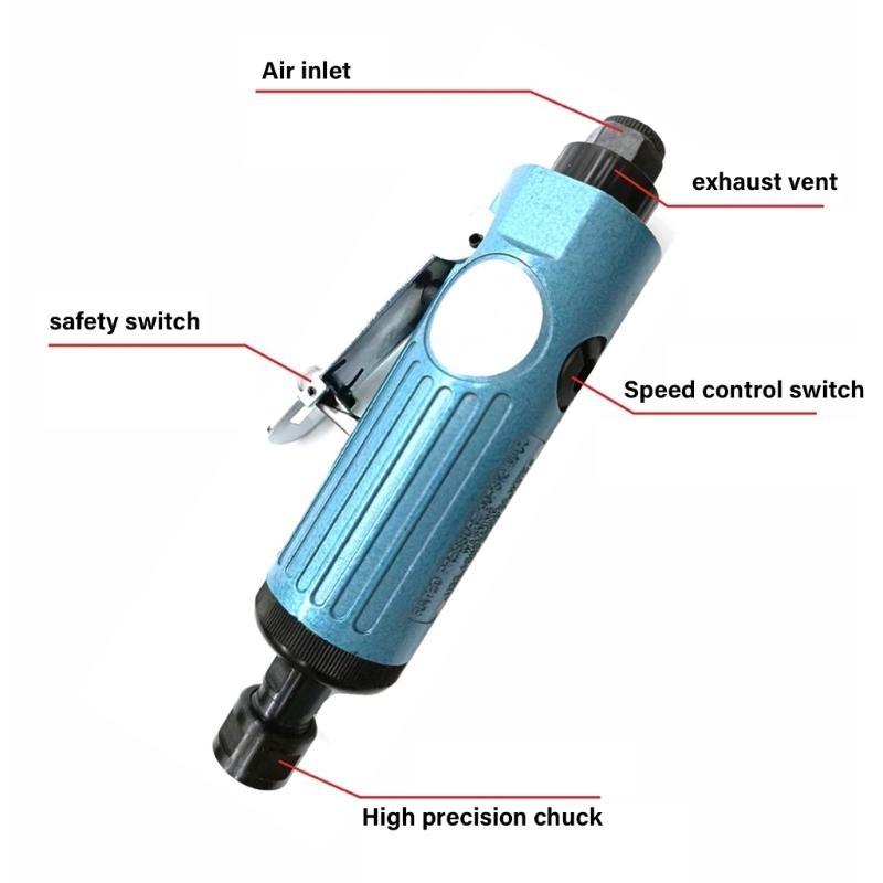 Long Straight Air Die Grinder High Speed Tool Extended Shaft Air Die Grinder set for Metal Polishing & rusts Removal