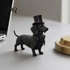 Декор Собака-Джентльмен 3D-печатная фигурка таксы Элегантная скульптура Настольное украшение Животное