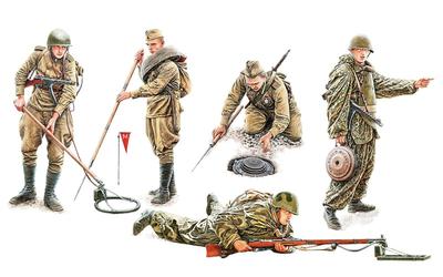 MiniArt Советский солдат-сапер 5 штук пластиковая модель MA35091 1/35