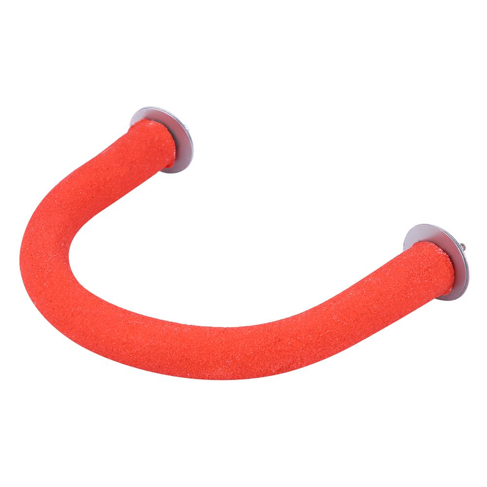 Parrot Pet Bird Roughsurfaced Wooden Perch Stand Rack Cage Toy for Beak Paw Grinding