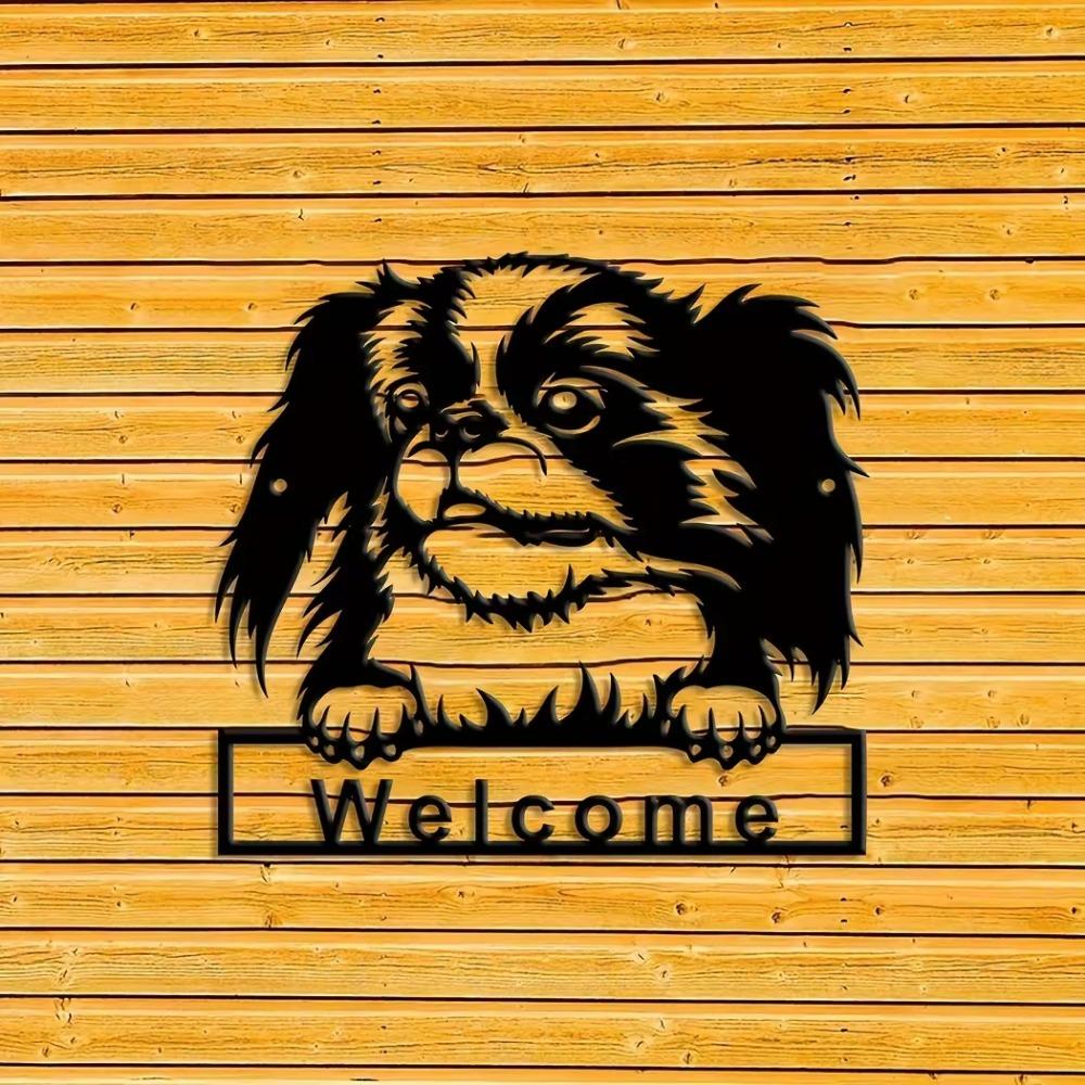 Металлическая настенная вывеска Welcome Dog - стильная металлическая настенная вывеска для домашнего декора, украшения комнаты, офиса, гостиной, сада и двора