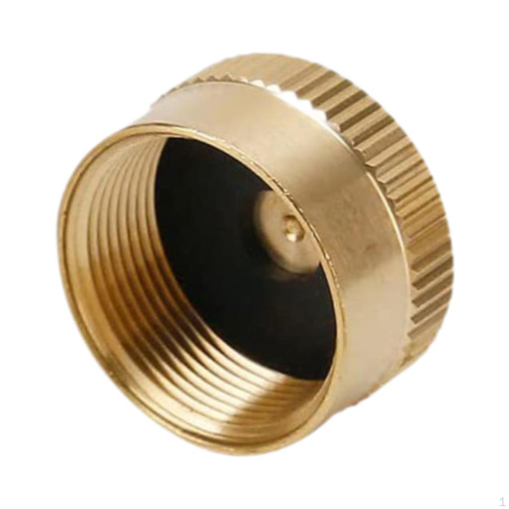 Крышка баллона с пропаном, латунная, для заправки, с резиновой прокладкой, герметичная, защищенная