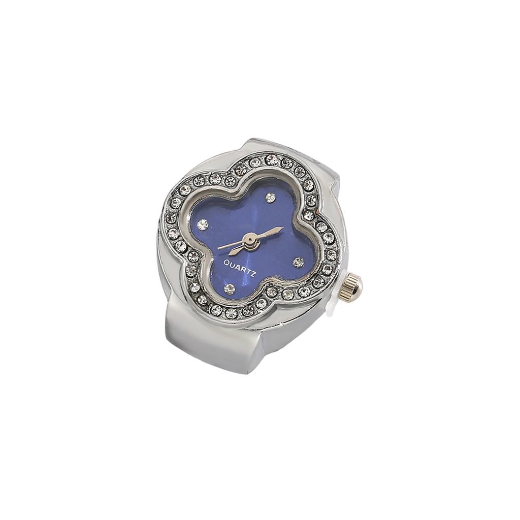 Часы-кольцо Модные квадратные часы в форме кольца Индивидуальность Креативное ретро-кольцо в стиле Электронные часы