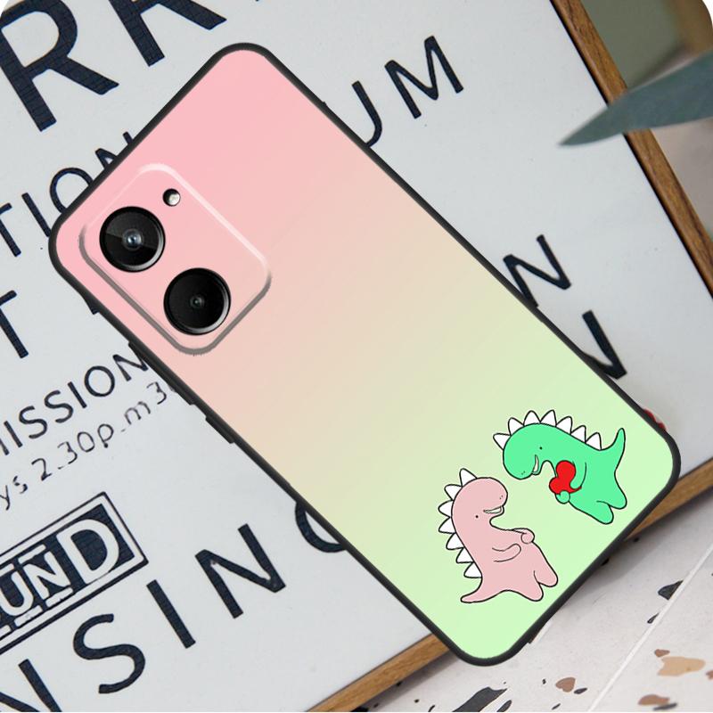 Cute Dinosaur Tea-Rex For Realme 12 11 10 9 Pro Plus GT5 GT Neo 6 C55 C53 C51 C35 C33 C30 C25s C21Y C31 C67 Case