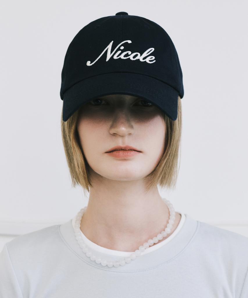 Nigaennikol Кепка с надписью Nicole_Темно-синий