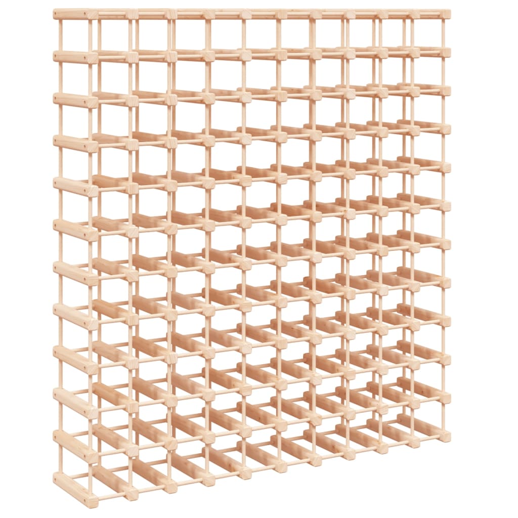 120 Bottle Wine Rack Solid Pine Wood 112.5 x 23 x 123.5 cm