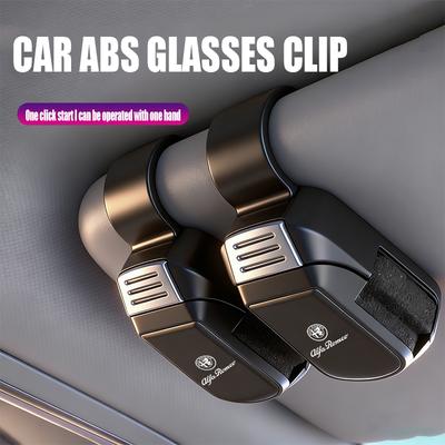 Бизнес Черный ABS Автомобильный интерьер Солнцезащитный козырек Зажим для очков Колпачок клапана Для Giulietta GT 159 147 156 Mito Brera Giulia F1 Ste wzvc44