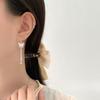 Exquisite Butterfly Flower Tassel Earrings for Women's Elegant Temperament and Slim Long Ear Hooks