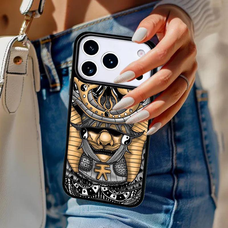 Мягкий чехол для телефона с изображением шлема самурая Для iPhone 17 Air 14 15 13 12 Max Чехол Для Apple 16e 11 Pro Max Plus Coque