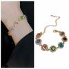 Shiny Zircon Bracelet Bangle Colorful Hand Chain Luxury Rainbow Rhinestone Bracelet Gifts