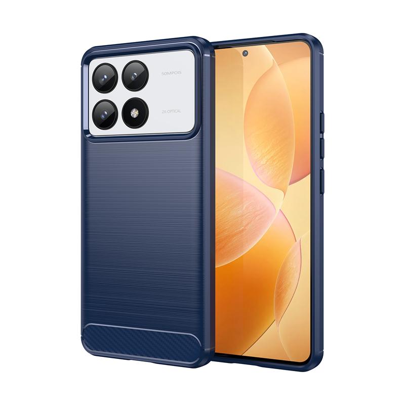 Для чехла Xiaomi Poco F6 Pro Чехол для Poco F6 M6 X6 Pro Противоударный силиконовый чехол из углеродного волокна для Poco F6 Pro Чехол 6,67 дюйма
