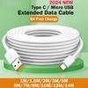 NEW 6A 1M-14M Extra Long Micro/Type C USB Fast Data Cable for Xiaomi PS4/5 Camera VR Android Phone Universal