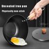 Non-stick Iron Pan Frying Pan with Lid Uncoated Gas Stove Induction Cooker Universal Stew Pot Cookware Handmade Steak Wok Pan
