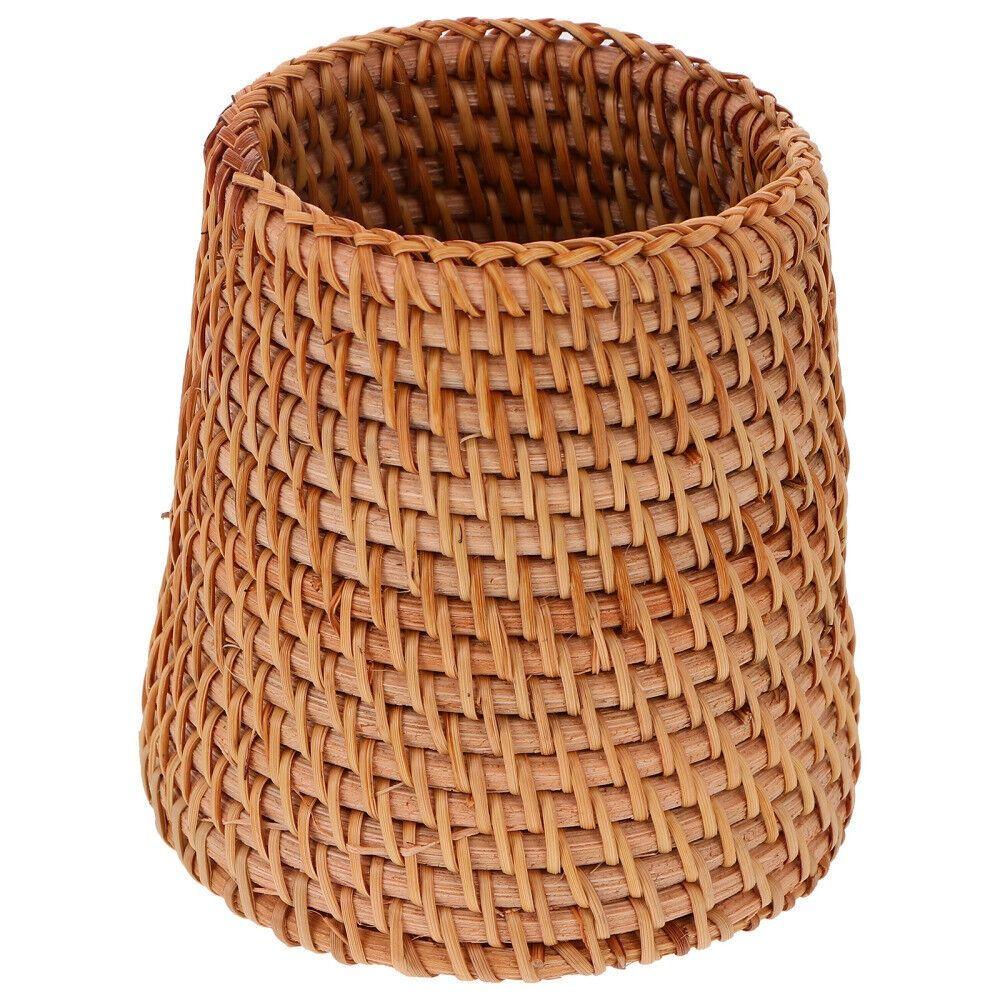 Handmade Pencil Holder Rattan Sundries Storage Basket New Pen Container