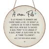 2D Flat Aluminum Decorative Plaques and Ornaments Sign Round Metal Hanging Plaque, Vintage Wall Art with Heartwarming Family Messages, Rustic Home
