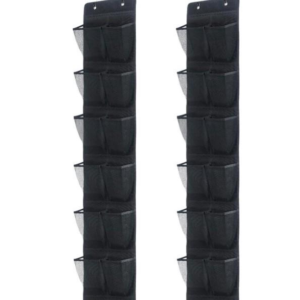 24-Grid Hanging Shoe Storage Organizer with Multi-Layer Pockets