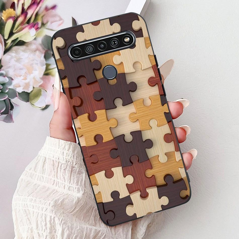 Для LG K41S K51S 2020 Элегантный Чехол для Телефона с Цветочным Котом, Для LG K41S K51S LM-K410 LM-K510 Черный Силиконовый Мягкий Чехол